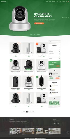 綠色的企業監控攝像頭商城網站之產品推薦圖片